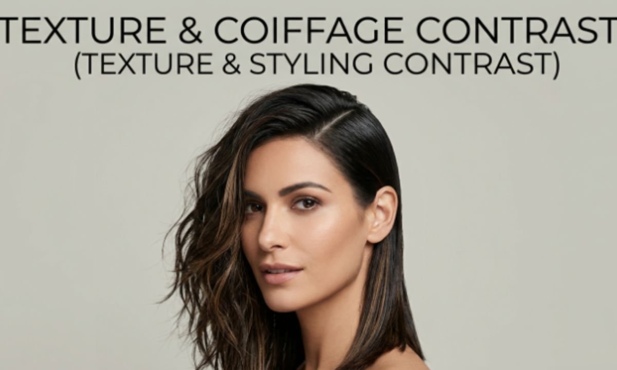 Contraste entre texture et coiffage
