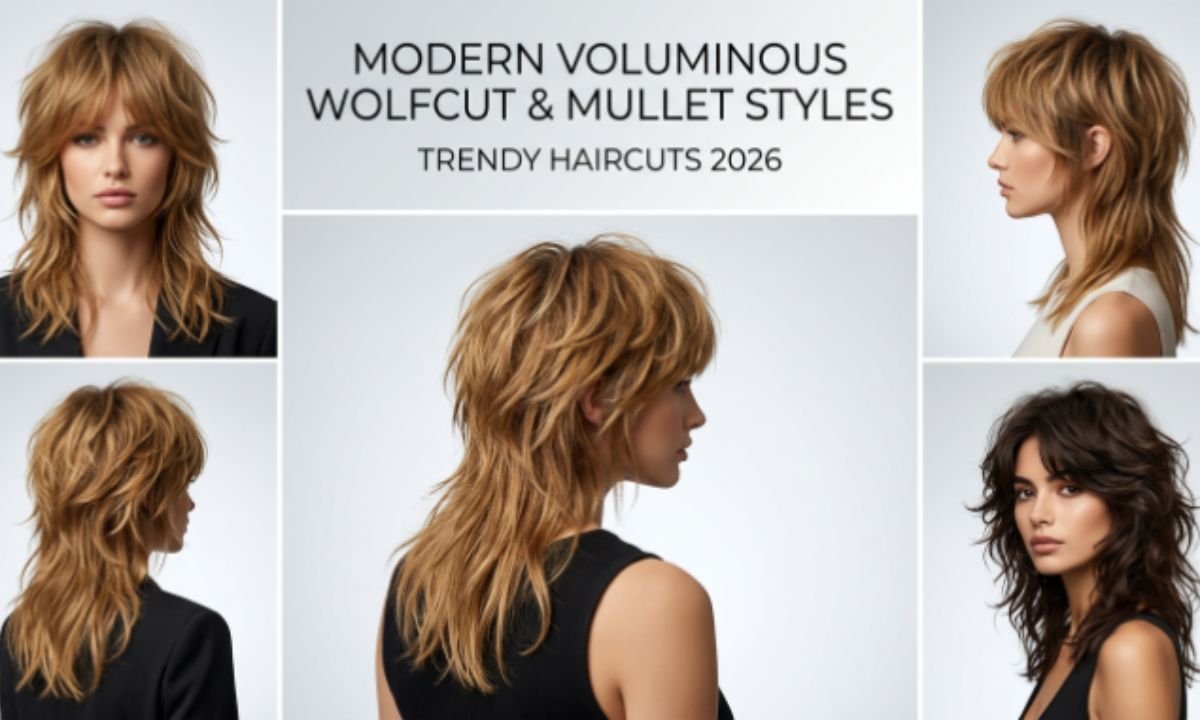 Coupe « mullet » à la « Wolfcut » tout en volume