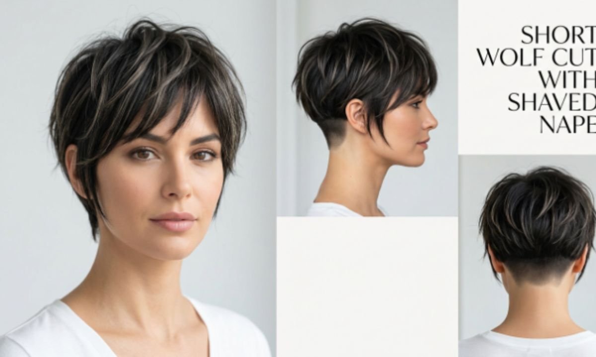 Coupe « wolfcut » courte avec une nuque rasée