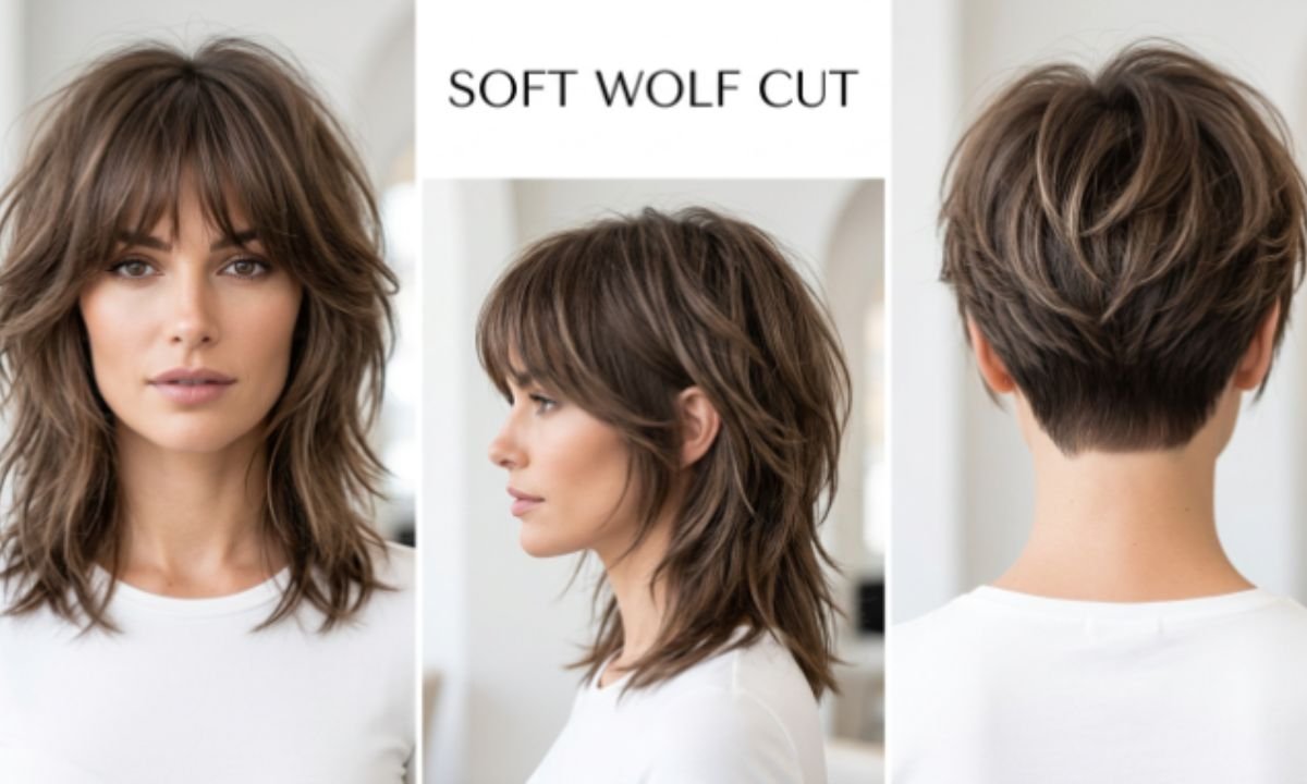 Coupe « wolfcut » douce avec une nuque dégagée