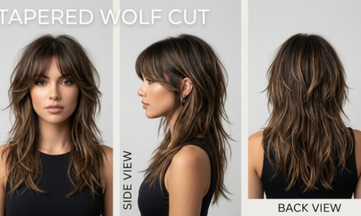 Coupe « wolfcut » effilée vers le bas