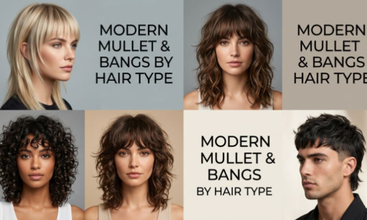 La coupe « mullet » avec frange, selon le type de cheveux